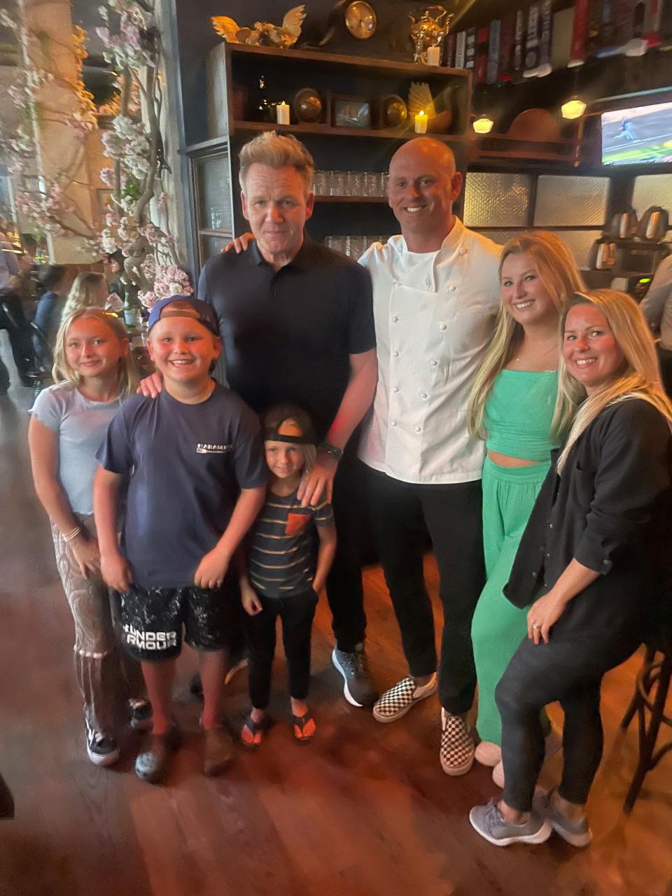 Gordon Ramsay visited Chef James Avery and his family at Avery's Asbury Park restaurant, The Black Swan, on June 22.