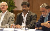 Lawyer Americk Sidhu (left) and private investigator P. Balasubramaniam at a press conference. – The Malaysian Insider file pic, January 31, 2015.