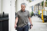 Jose Mourinho returns to his home in London on May 24, 2016