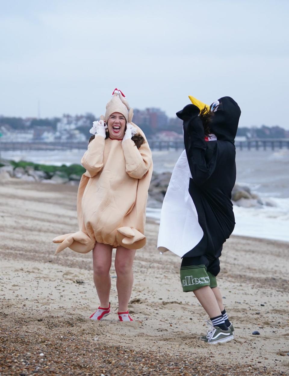 At least the penguin would not have been put off by the cold weather (Joe Giddens/PA) (PA Wire)