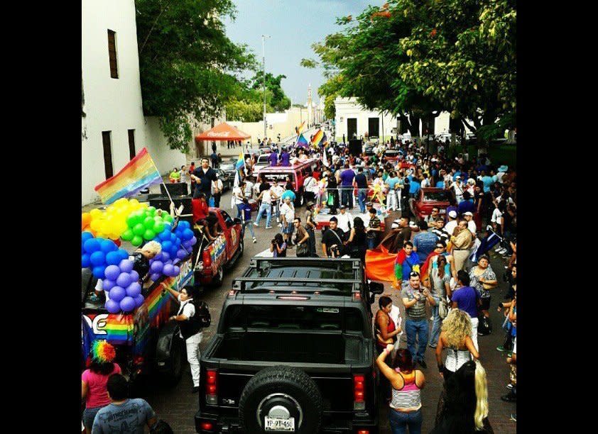 From Memo Macas: "It was the first time that I ever participated in the event and I really enjoyed it, next year I'll go with my boyfriend to Mexico City's Pride Parade." 