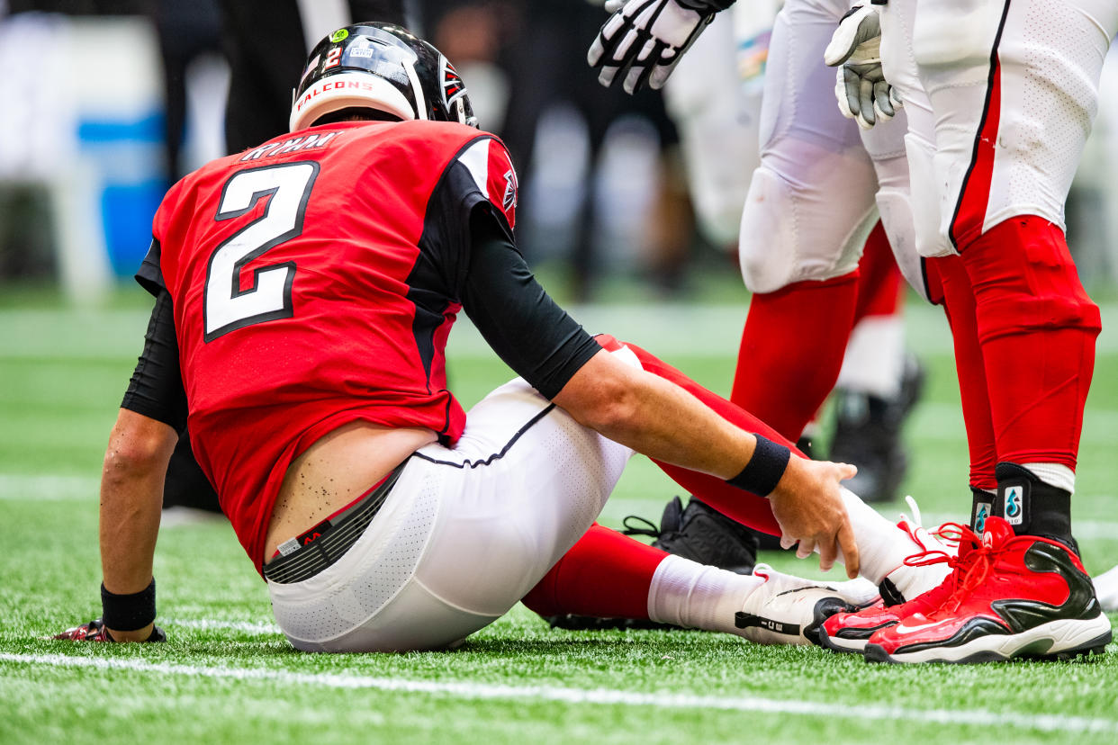 An ankle injury means Falcons quarterback Matt Ryan will miss Sunday's game vs. the Seahawks. (Getty)