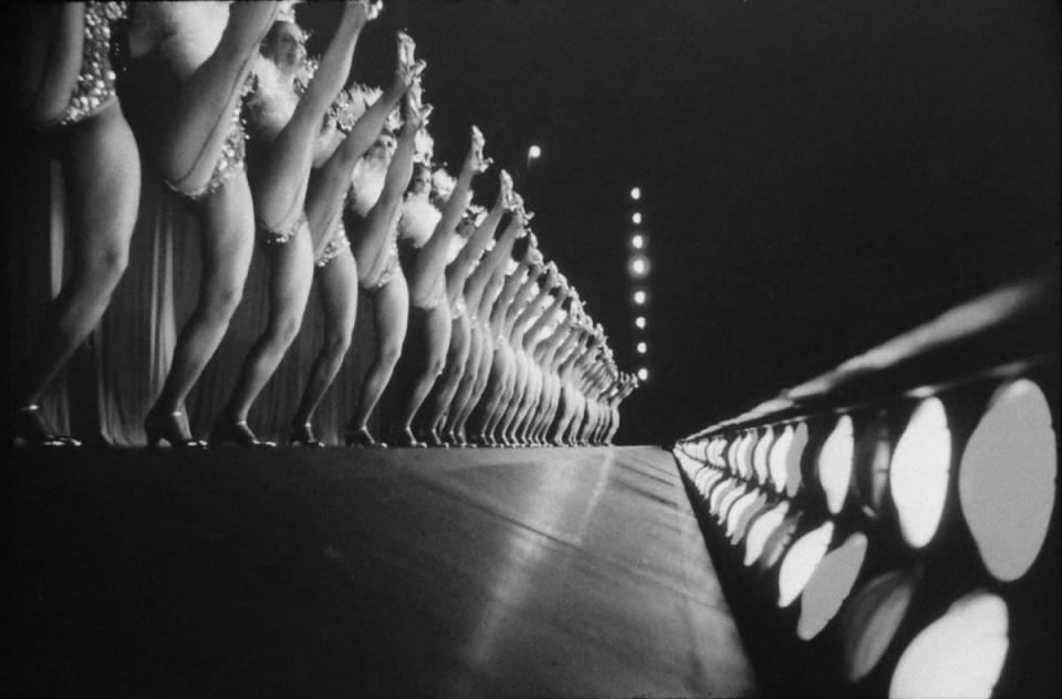 Not originally published in LIFE. Radio City Music Hall Rockettes, 1964. (Art Rickerby—Time & Life Pictures/Getty Images) <br> <br> <a href="http://life.time.com/culture/hard-knocks-high-kicks-life-with-the-rockettes-1964/#1" rel="nofollow noopener" target="_blank" data-ylk="slk:Click here to see the full collection at LIFE.com;elm:context_link;itc:0;sec:content-canvas" class="link ">Click here to see the full collection at LIFE.com</a>