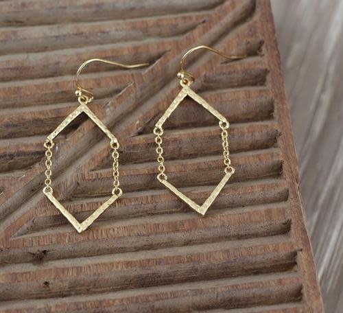 gold geometric earrings