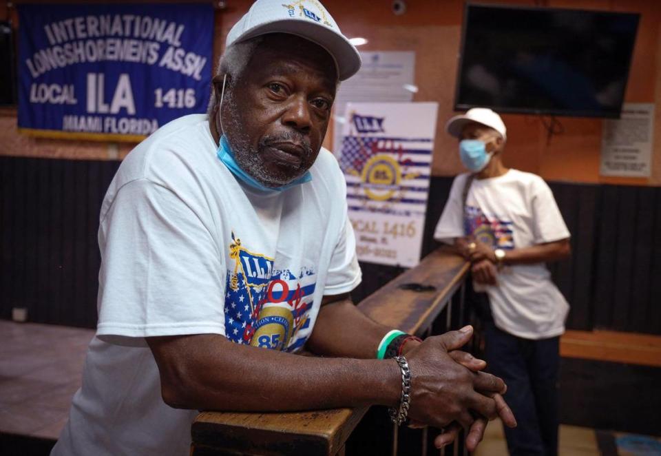 For nearly sixty years David Levarity, 77, has been a member of Longshoremen Local 1416. The retired union member gathered along with past and present members in celebration of the 85th anniversary of the International Longshoreman’s Association Local 1416 in Miami’s historic Overtown on Tuesday, August 3, 2021.