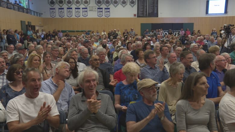 David Eby's school tax town hall finally happens, but not without fireworks