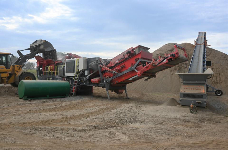 The Branch County Road Commission saves money by crushing its own gravel at the central pit off U.S. 12