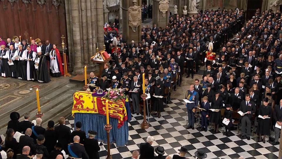 The funeral of Queen Elizabeth II in Westminster Abbey on Monday 19 September. (Getty Images)