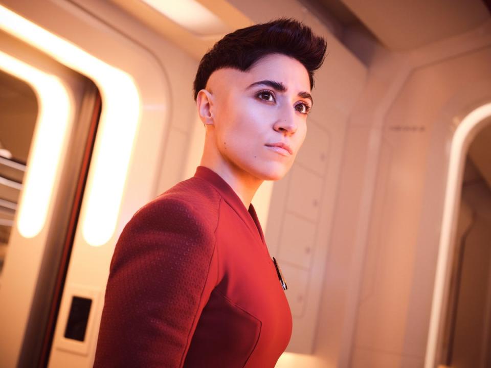 Melissa Navia as Lt. Erica Ortegas on "Star Trek: Strange New Worlds."