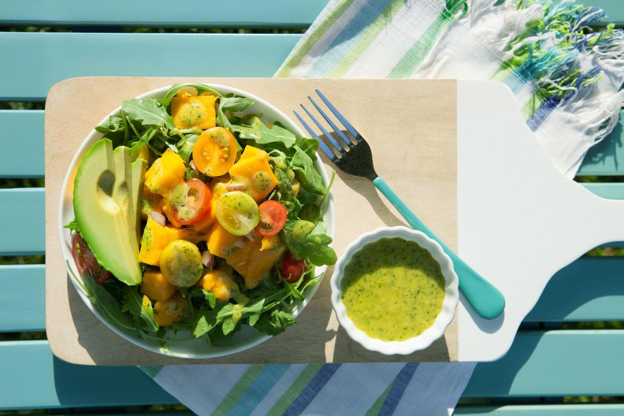 Latin American Mango, Avocado and Cherry Tomato Salad