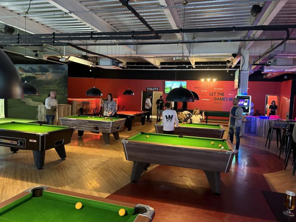 Gazette: Popular - there are eight pool tables for guests to enjoy