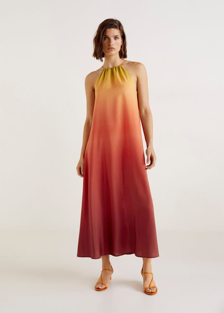 *That* sell-out Mango dress is finally back in stock [Photo: Mango]