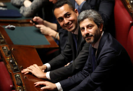 Five Stars Movement (M5S) Roberto Fico attends the first session of the Chamber of Deputies since the March 4 national election in Rome, Italy March 23, 2018. REUTERS/Tony Gentile