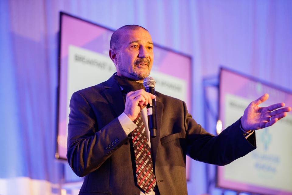 Leon County Schools Superintendent Rocky Hanna addresses concerns in the early learning opportunities for school-aged children during the annual Tallahassee Chamber conference in Amelia Island on Saturday, Aug. 14, 2021. 