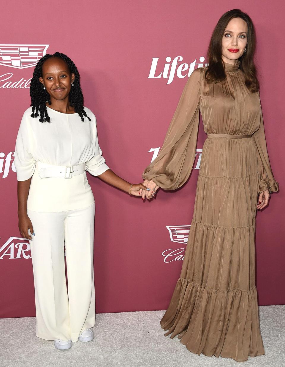 Zahara Jolie-Pitt and Angelina Jolie attend Variety's Power Of Women