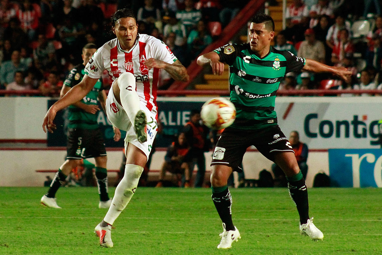 Carlos ‘Gullit’ Peña en su paso por el Necaxa en el Torneo Apertura 2018 de la Liga Bancomer MX. / Foto: Jam Media