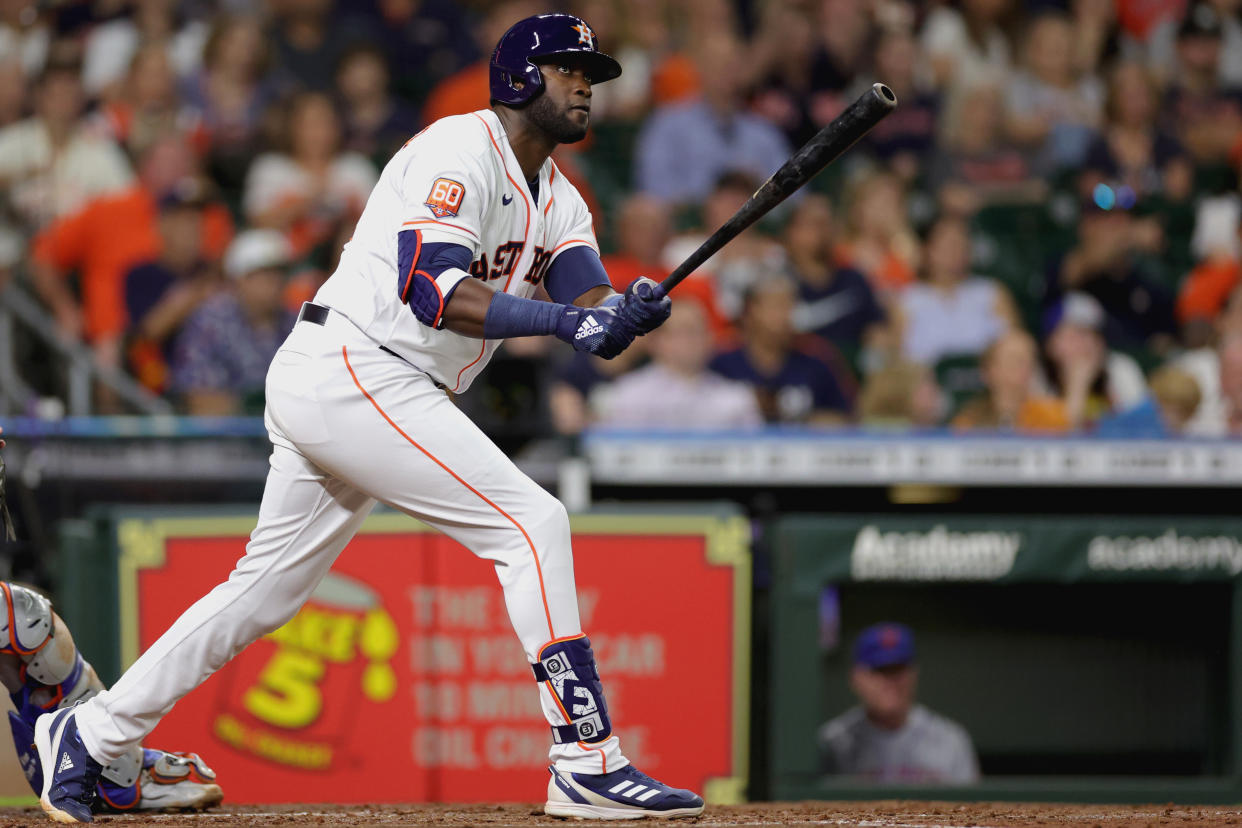 Yordan Alvarez #44 of the Houston Astros is a fantasy star