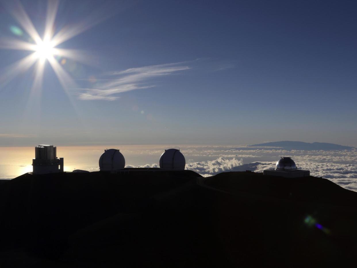 The sun sets at the summit of Mauna Kea: 2019 The Associated Press