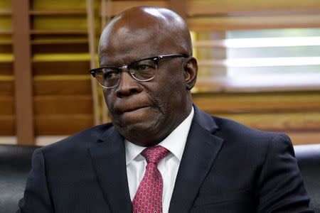 Joaquim Barbosa, former Chief Justice in Brazil, is seen before a meeting with PSB Election Commission in Brasilia, Brazil April 19, 2018. REUTERS/Ueslei Marcelino