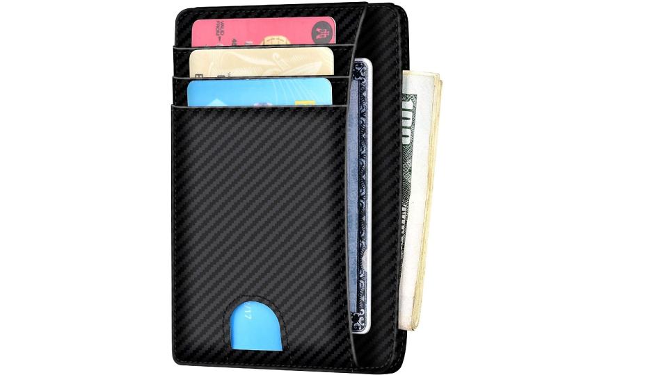 Kinzd Slim Wallet RFID Front Pocket Wallet Minimalist Secure Thin Credit Card Holder. (Image via Amazon)