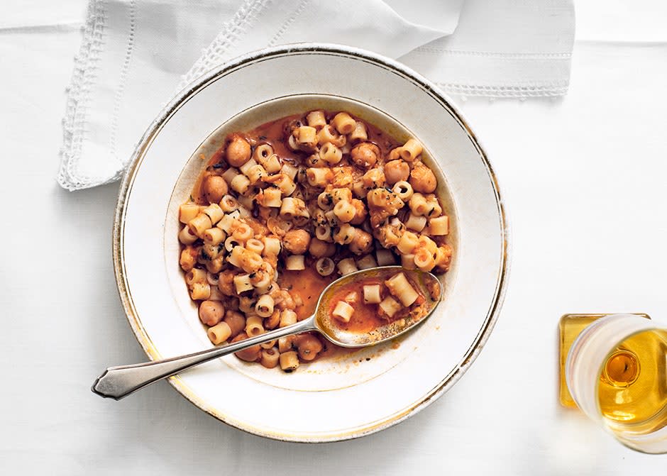 Ditalini with Chickpeas and Garlic-Rosemary Oil