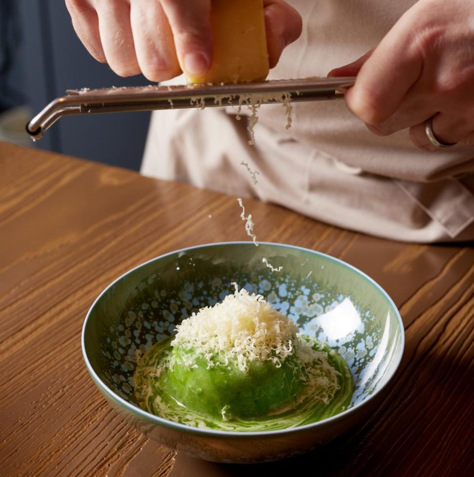 A cheese souffle at Pavyllon, London