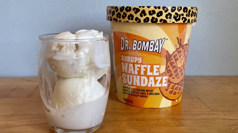 Syrupy Waffle Sundaze ice cream and pint