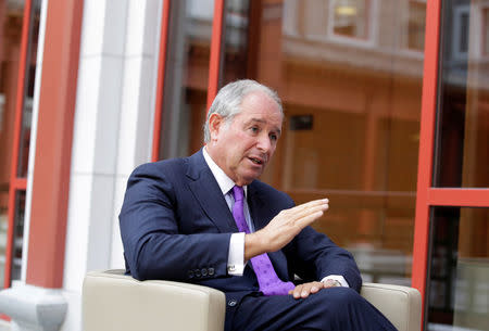 Blackstone CEO Stephen Schwarzman speaks during an interview at Schwarzman College of Tsinghua University in Beijing, China, September 9, 2016. REUTERS/Jason Lee