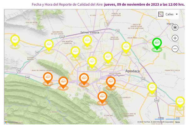 Calidad del aire en Monterrey. (Animal Político)