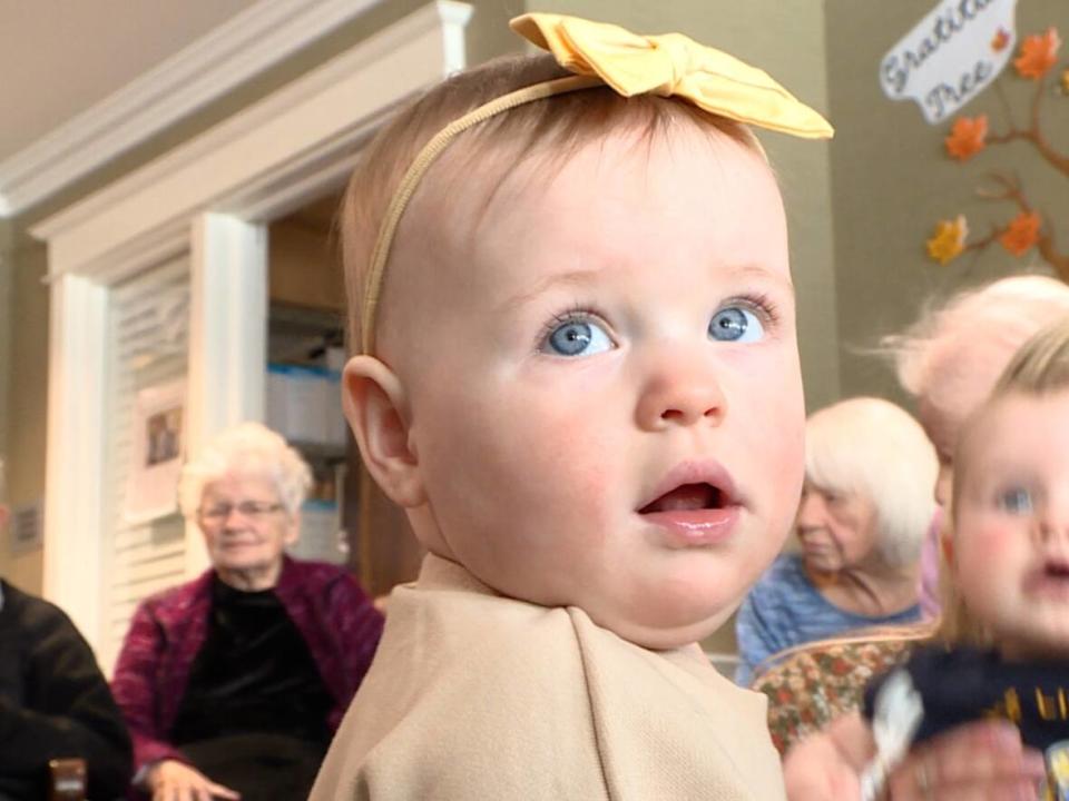 The babies and mothers travel to different seniors' homes around the St. John's area to visit with residents. (Garrett Barry/CBC - image credit)