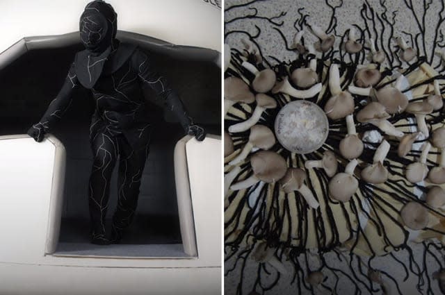 This mushroom-looking suit helps decompose bodies after death