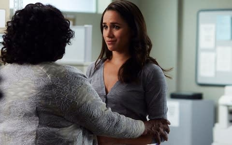 Meghan Markle playing Rachel Zane in Season 6 of Suits - Credit: PA/Shane Mahood/USA Network