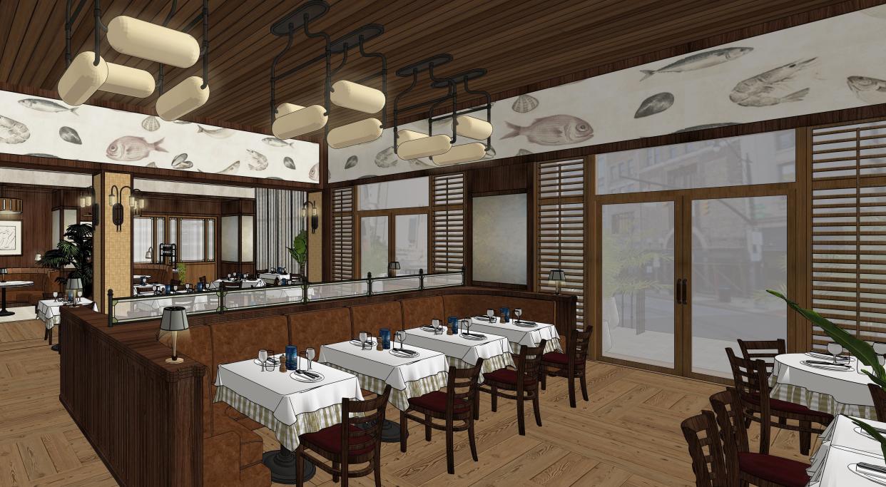 A rendering of Hank’s Lowcountry Seafood & Raw Bar, to open this spring at Gay and High streets in Downtown Columbus. It is the first expansion for Hank's Seafood Restaurant, an institution in Charleston, South Carolina.