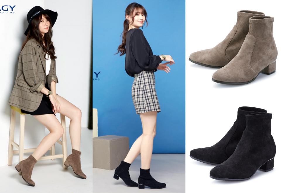 MAGY 質感金屬條飾粗跟女短靴(兩色) 基本靴款，簡約素雅的百搭短靴，展現自我率性與時尚態度的流行印象