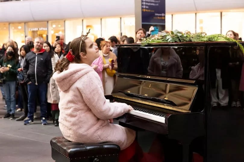 Lucy performing as part of The Piano Christmas special