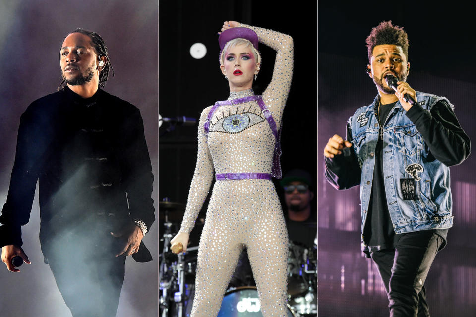 Kendrick Lamar, Katy Perry, and the Weeknd