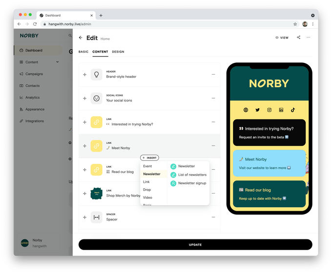 Norby platform