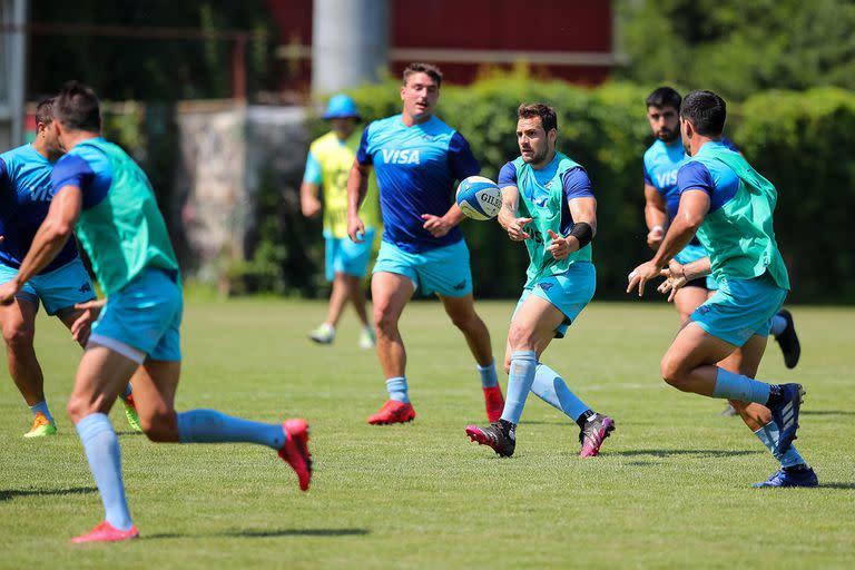 Un entrenamiento de Los Pumas; Nicolás Sánchez no juega en su club desde el 15 de mayo y retomará la acción con el seleccionado