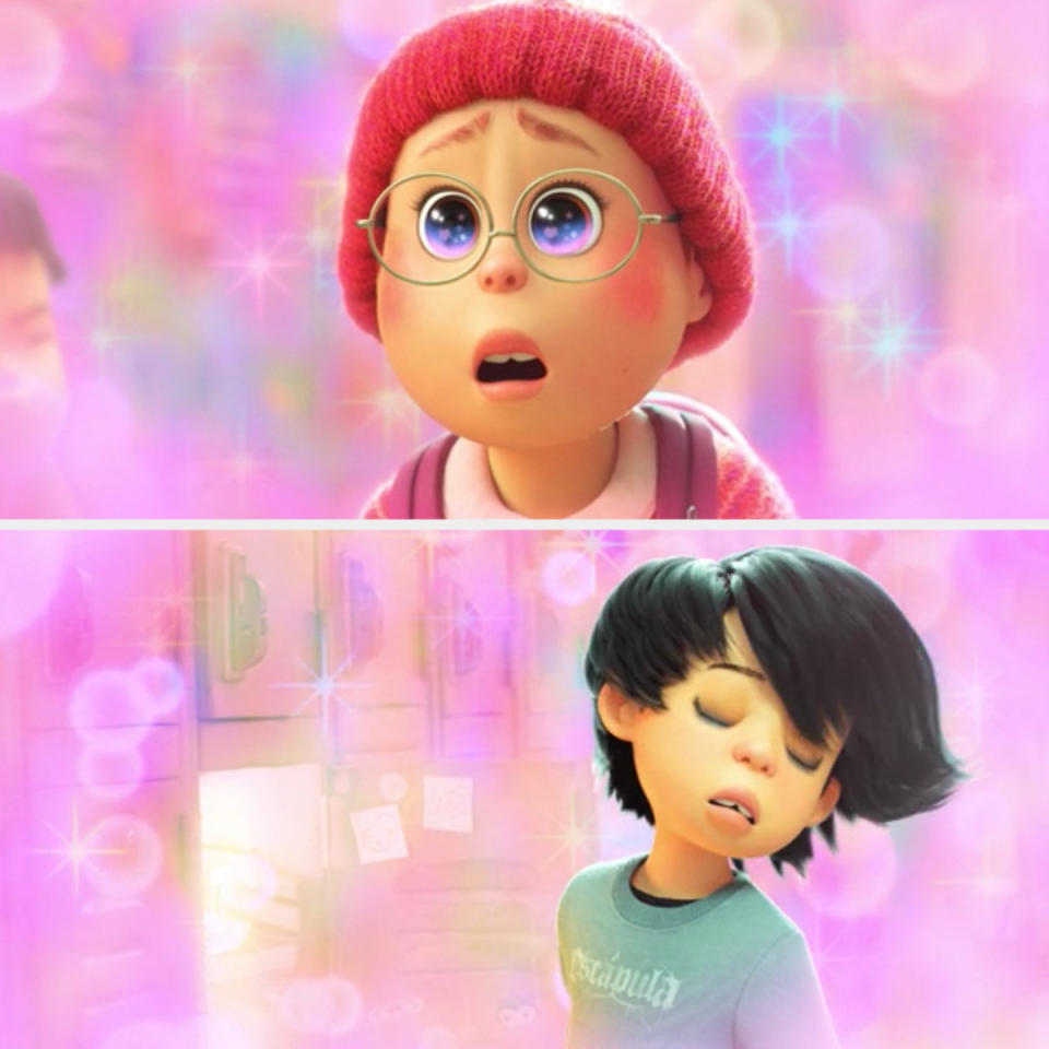 Mei stunned with stars in her eyes as she sees a boy she likes