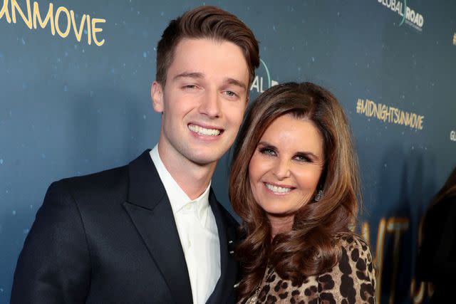 <p>Eric Charbonneau/Getty</p> Patrick Schwarzenegger and Maria Shriver