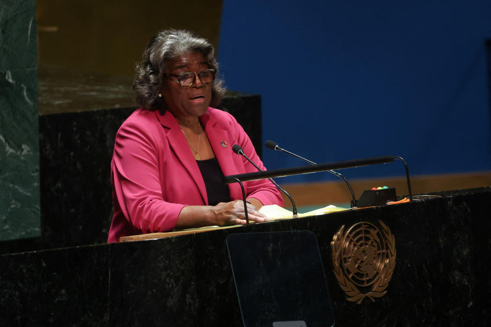 Die US-amerikanische UN-Botschafterin Linda Thomas-Greenfield.