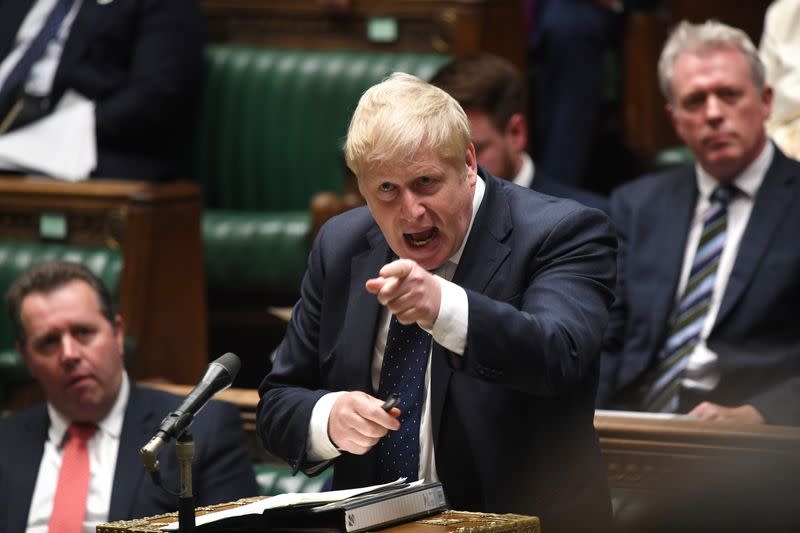 Britain's PM Johnson addresses lawmakers about Afghanistan