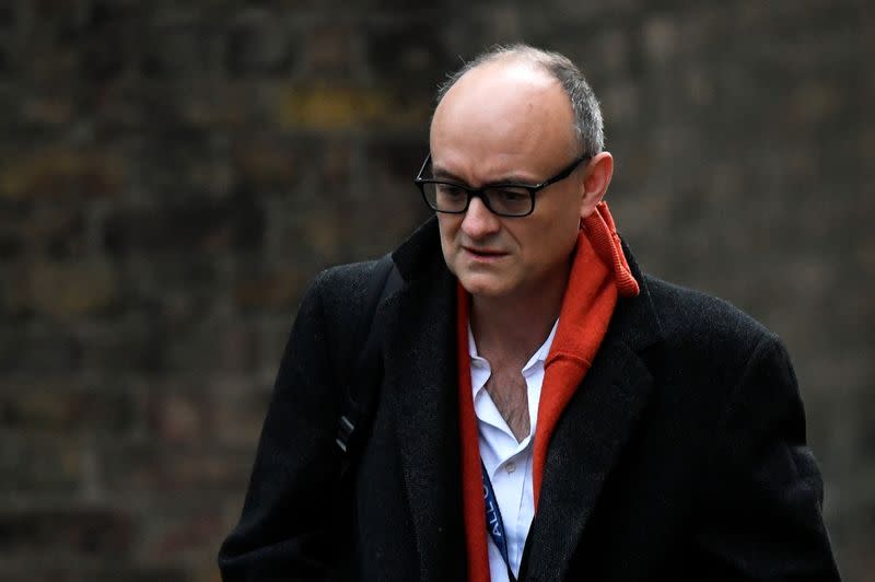 Dominic Cummings, special advisor for Britain's Prime Minister Boris Johnson, arrives at Downing Street, in London