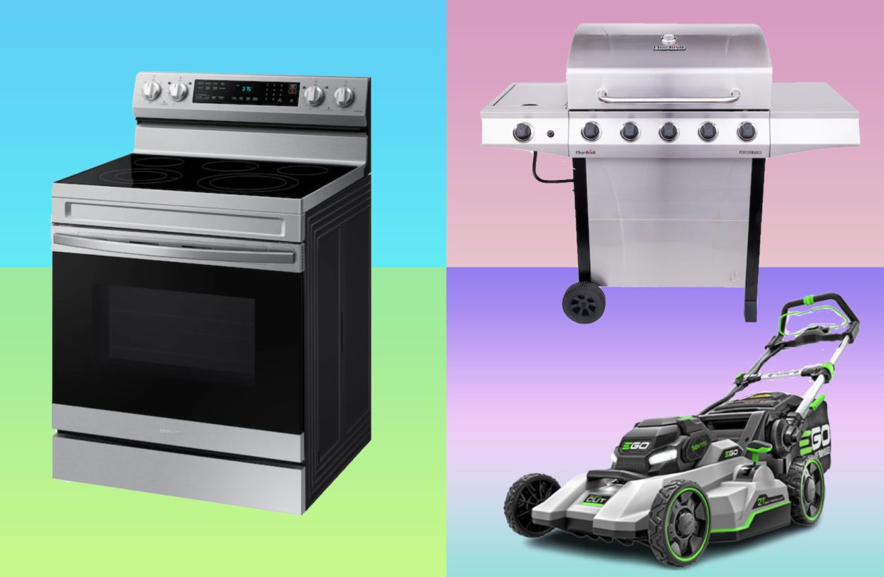 stove, grill, lawnmower