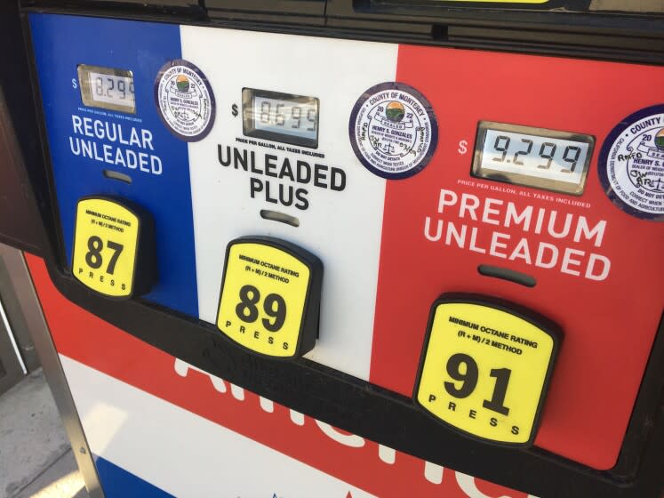 Over $9 a gallon gas in Gorda, on California Highway 1 about 30 miles north of San Simeon.