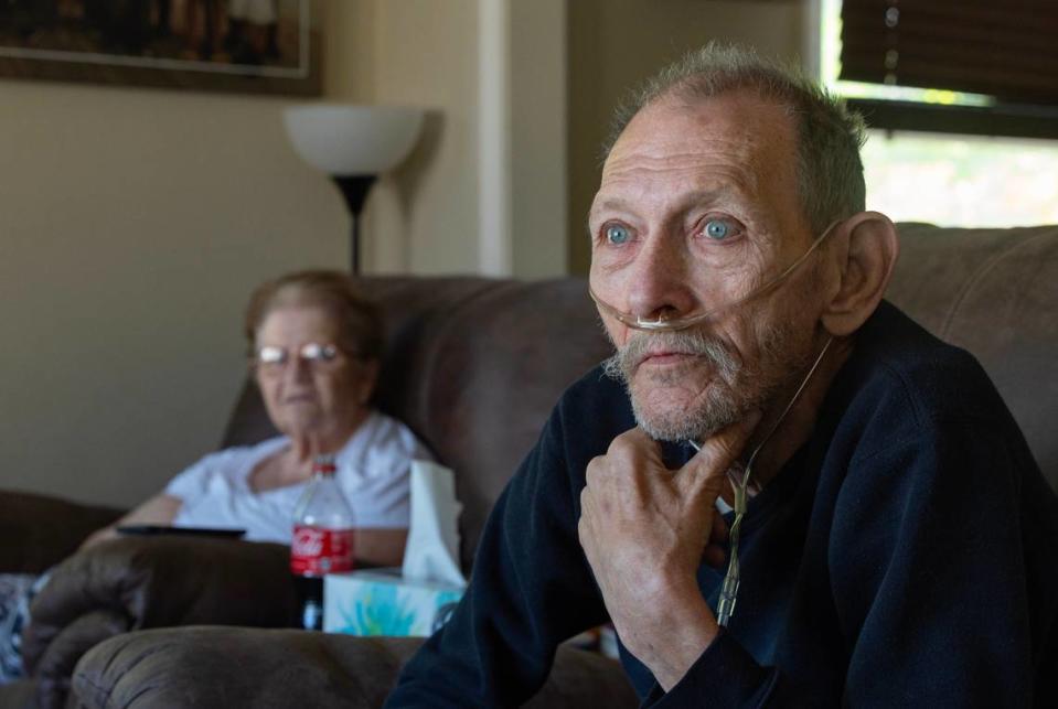 Jim and Kathy Moore talk about what they’ve all endured since their home in eastern Sedgwick County was destroyed by a tornado on April 29, 2022.