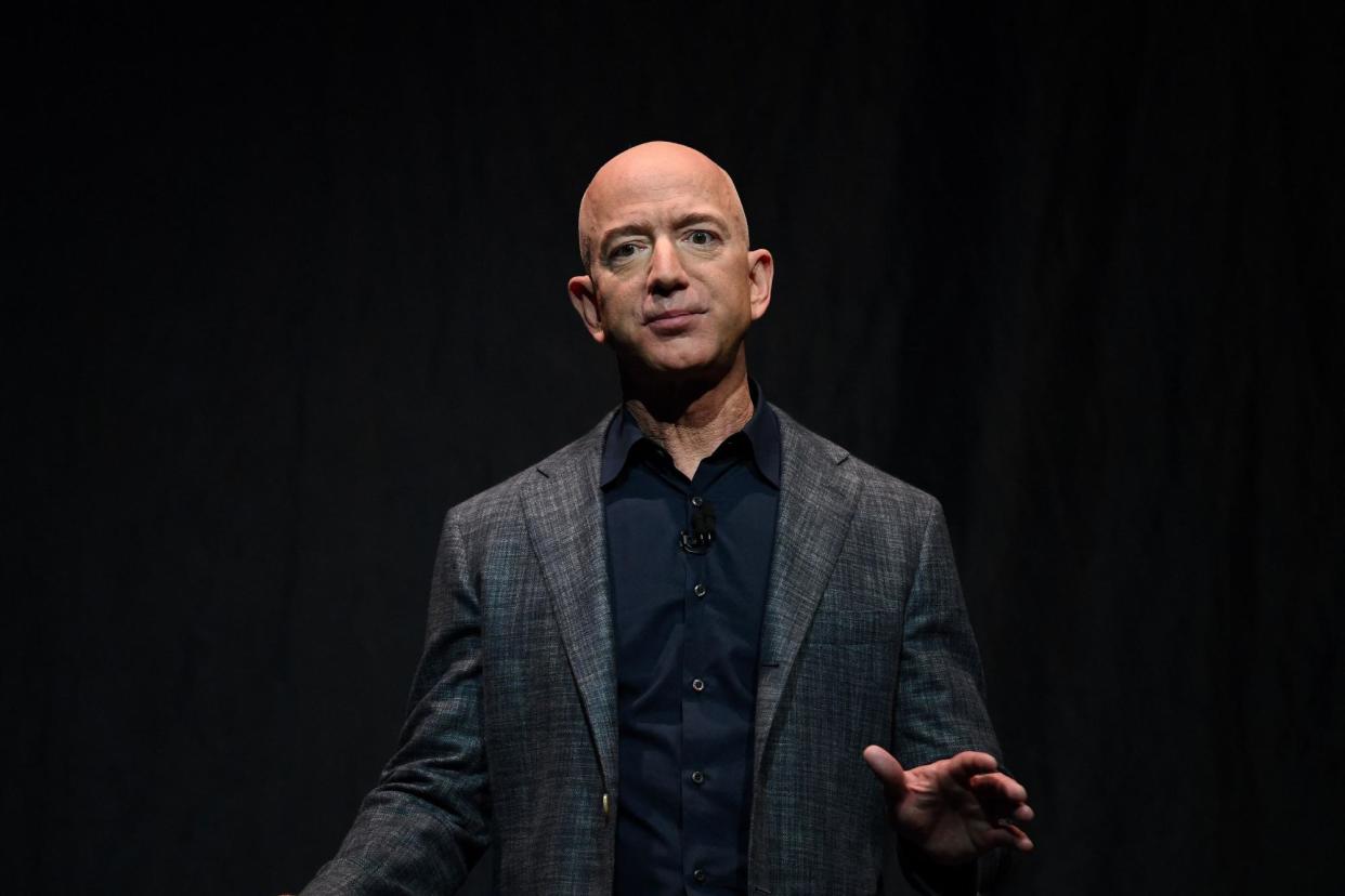 <span>Jeff Bezos in 2019.</span><span>Photograph: Clodagh Kilcoyne/Reuters</span>