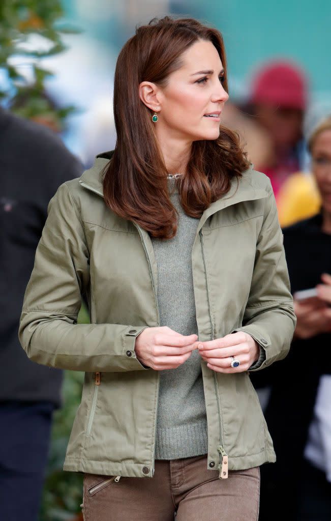 london, united kingdom   october 02 embargoed for publication in uk newspapers until 24 hours after create date and time catherine, duchess of cambridge visits sayers croft forest school and wildlife garden on october 2, 2018 in london, england  sayers croft is an activity centre aimed at educating and involving children and the local community in the environment photo by max mumbyindigogetty images