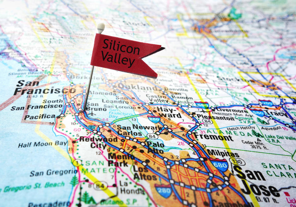 Mapa de Silicon Valley, cerca de San Francisco, California. Foto: Getty Image. 