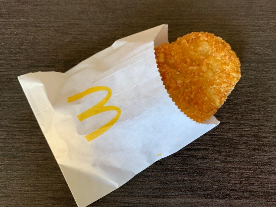 Mcdonald's hash brown in original wrapping